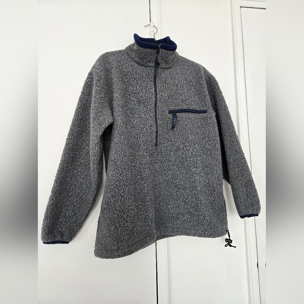 L.L. Bean Charcoal Zip-Up Sweater